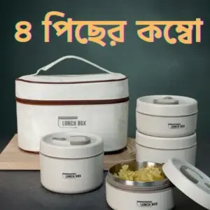4Pcs Lunch Box With Bag