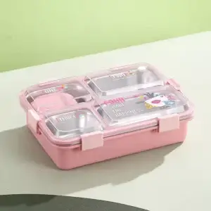 Pink Color Big Size Tiffin Box